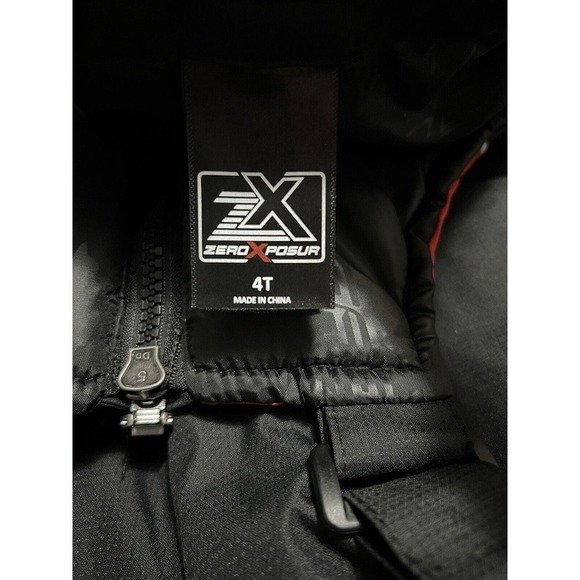 ZeroXposur Black Red Snowboard Ski Snow Bib Adjustable Strap Insulated 4T - Picture 5 of 6